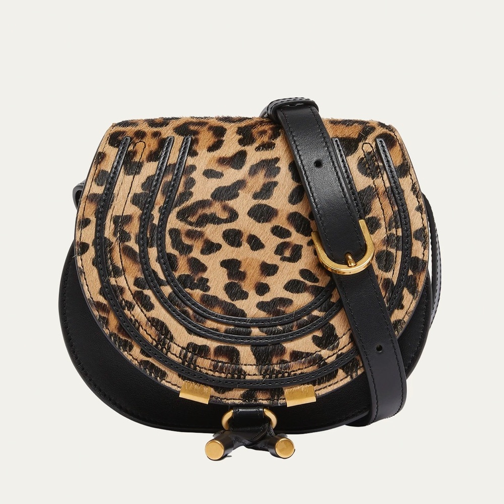 🖤SOLD🖤 CHLOE Marcie Small Crossbody Bag in Leopard-Print Calf Hair NWT